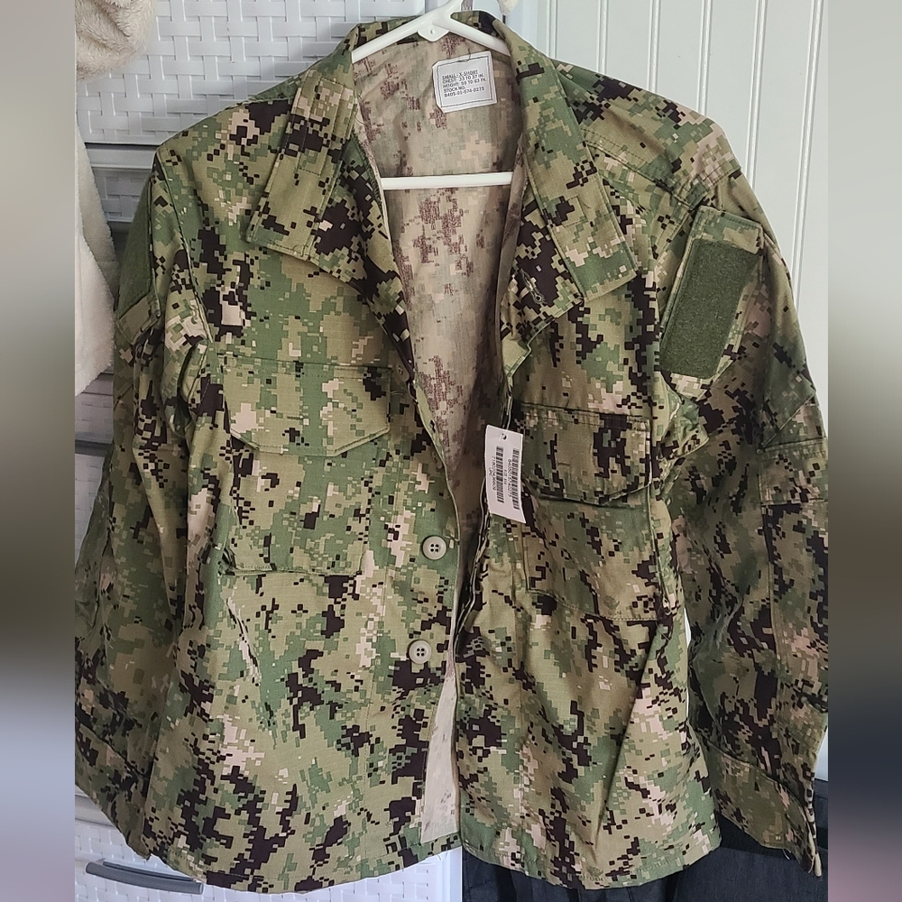 Camouflage Military Jacket Navy NWUs